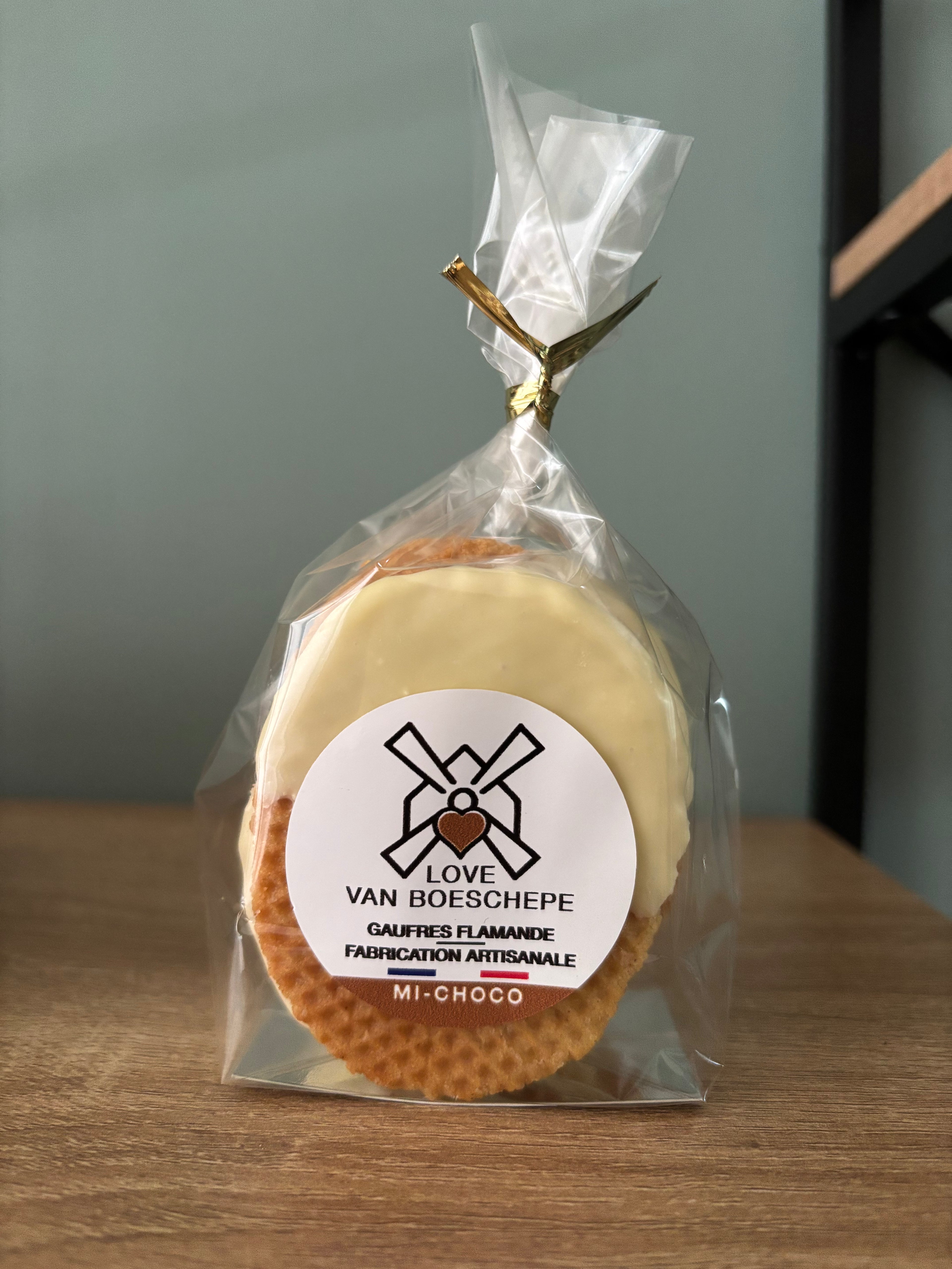 Gaufres Originales Mi-choco Blanc